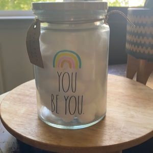 Rae Dunn cotton ball container